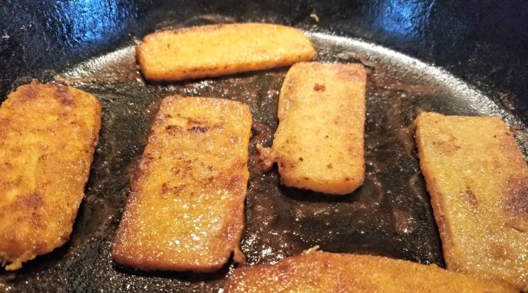 Fried Cornmeal Mush - My Childhood Winter Breakfast Revisited - Meemaw Eats